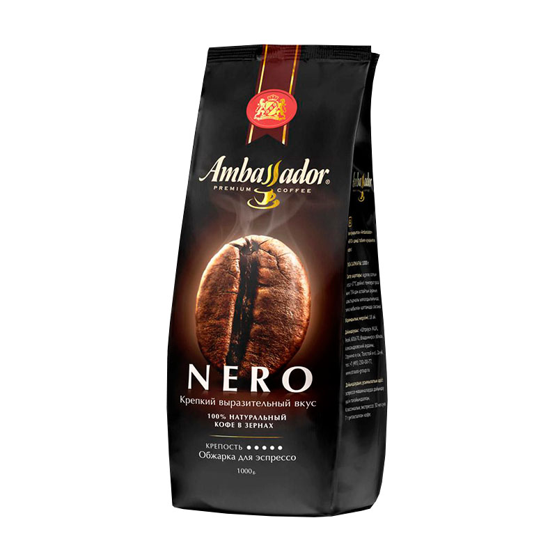 Кофе в зернах 1 кг Ambassador Nero